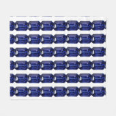 Sapphire Blue Fleece Deken (Voorkant (Horizontaal))