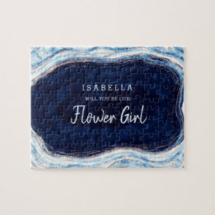 Sapphire Blue Geode is ons Bloemenmeisje-voorstel Legpuzzel