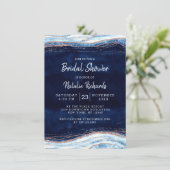 Sapphire Blue Geode Slice Bruiloft Vrijgezellenfee Kaart (Staand voorkant)