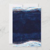 Sapphire Blue Geode Slice Bruiloft Vrijgezellenfee Kaart (Achterkant)