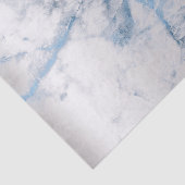 Sapphire Blue Gray Silver Marble Metallic Abstract Tissuepapier (Detail)