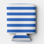 Sapphire Blue Horiz Stripe HP Naam Init Monogram Blikjeskoeler (Achterkant)