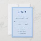 Sapphire Blue Infinity Hand Clasp Wedding RSVP (Voorkant)