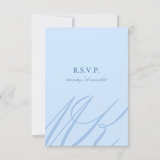 Sapphire Blue Infinity Hand Clasp Wedding RSVP (Achterkant)