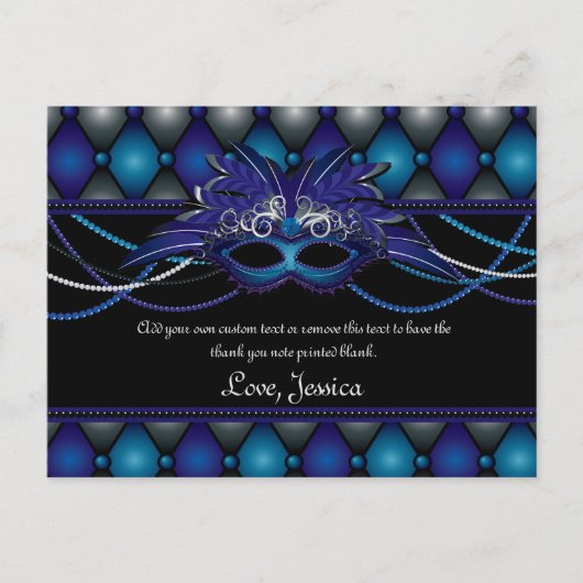 Sapphire Blue, Masquerade Dank u kaarten (Voorkant)