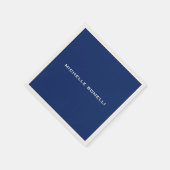 Sapphire Blue Minimalist Plain Leegbaar Modern Servet (Hoek)