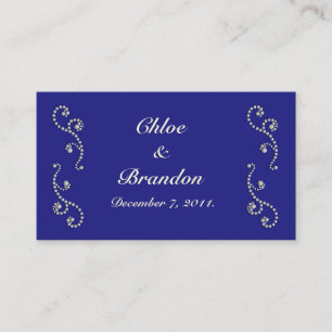 Sapphire Blue, Off White en Pearls Website Card Informatiekaartje