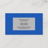 Sapphire Blue Silver Grey Carte de visite tendance (Dos)