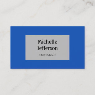 Sapphire Blue Silver Grey Carte de visite tendance