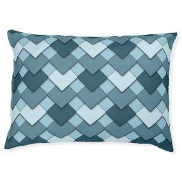 Sapphire Blue Square and Diamond Harlequin Pattern Hondenbed