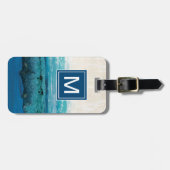Sapphire Blue-Waterverf Bagagelabel (Voorkant horizontaal)