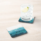 Sapphire Blue-Waterverf Drankjes Onderzetter (Rechterzijde)