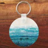 Sapphire Blue-Waterverf Sleutelhanger (Voorkant)