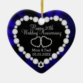 Sapphire Blue Wedding Jubileum | DIY-tekst   Keramisch Ornament (Voorkant)
