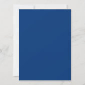 Sapphire Blue & White Floral Wedding Invitations Kaart (Achterkant)