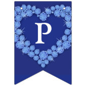 Sapphire bruiloft 45e verjaardag aangepaste foto vlaggetjes (Derde vlag)