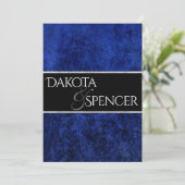 Sapphire Bruiloft Royal Cobalt Blue Party Modern Kaart (Staand voorkant)