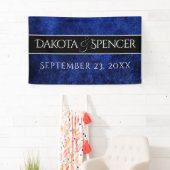 Sapphire Bruiloft Royal Cobalt Blue Party Modern Spandoek (Insitu)