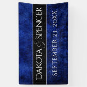 Sapphire Bruiloft Royal Cobalt Blue Party Modern Spandoek (Verticaal)