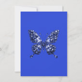 Sapphire Butterfly Jurk September Birthstone Kaart (Achterkant)