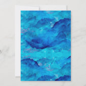 Sapphire Cloud Fenêtre Monogramme Faire-part de ma (Dos)