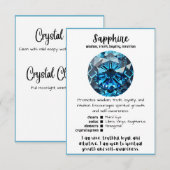 Sapphire Crystal Betekenis Kaart (Voorkant / Achterkant)