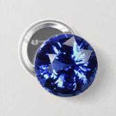 Sapphire Dark Blue Gemstone September Birthstone Ronde Button 5,7 Cm (Voorkant /achterkant)