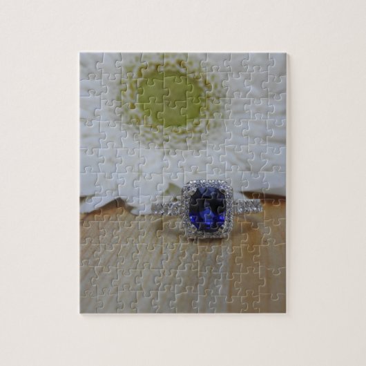 Sapphire Diamant Fiançailles Ring Jigsaw Puzzle (Vertical)