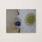 Sapphire Diamond Verloving Ring Jigzaag Puzzle Legpuzzel (Horizontaal)