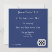 Sapphire Diamonds Party Invitation (Dos)