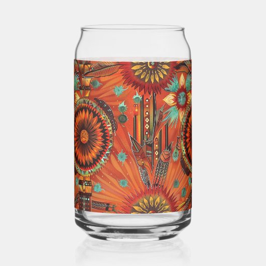 Sapphire élégant "Echos complexes" Imprimé Can Gl (Verso)