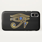 Sapphire Eye of Ra in Gold Case-Mate iPhone Case (Achterkant (horizontaal))