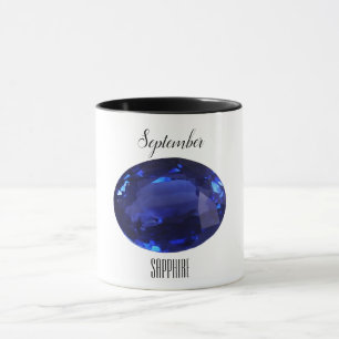Sapphire Gem Blue Coffee Mok September Birthstone