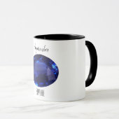Sapphire Gem Blue Coffee Mug Septembre Birthstone (Devant droit)