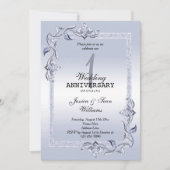 Sapphire Gem & Glitter & 1st Wedding Kaart (Voorkant)