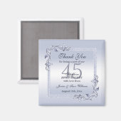 Sapphire Gem & Glitter 45th Wedding Jubileum Magneet (Voorkant / Achterkant)