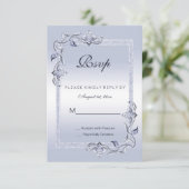 Sapphire Gem & Glitter 45th Wedding RSVP (Staand voorkant)