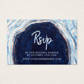 Sapphire Geode Agate Website RSVP Insérer des cart (Devant)