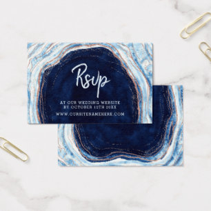 Sapphire Geode Agate Website RSVP Insérer des cart