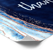 Sapphire Geode Kaarten & Gifts Wedding Table Sign Poster (Hoek)