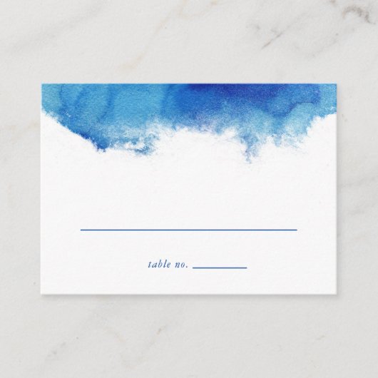 Sapphire Getij Flat Bruiloft Escort Kaarten Plaatskaartje (Voorkant)