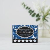 Sapphire Glam Custom Salon Loyalty Punch Card (Staand voorkant)