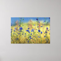 Sapphire & Gold Canvas afdrukken