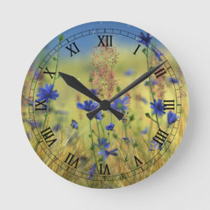 Sapphire & Gold Clock Ronde Klok