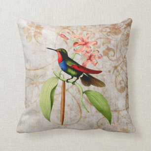 Sapphire Hummingbird  Grunge Sierkussen