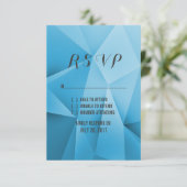 Sapphire Jewel Tones Mariage Carte RSVP (Debout devant)