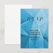 Sapphire Jewel Tones Mariage Carte RSVP (Devant / Derrière)