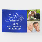 Sapphire Jubileum Hart JAREN IN FOREVER Spandoek (Horizontaal)