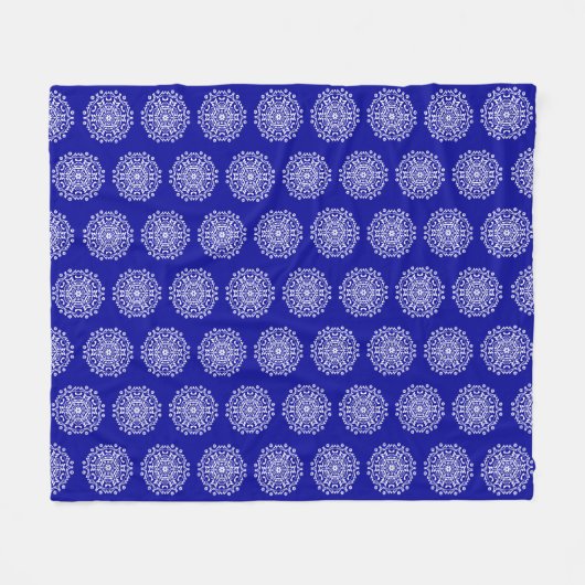Sapphire Mandala Fleece Deken (Voorkant (Horizontaal))