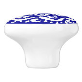 Sapphire Mandala Keramische Knop (Zijkant)